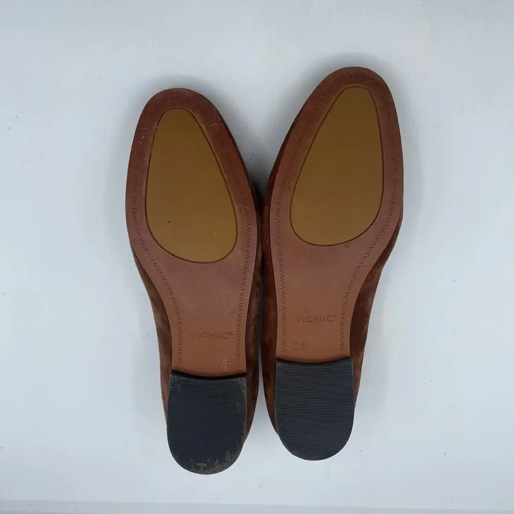 Vionic Willa II Slip On Flats Suede Brown Comfort Casual Womens 7.5